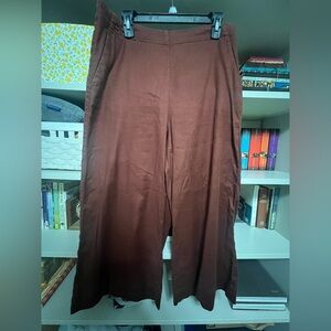 Ann Taylor Rust colored crop wide leg pants
